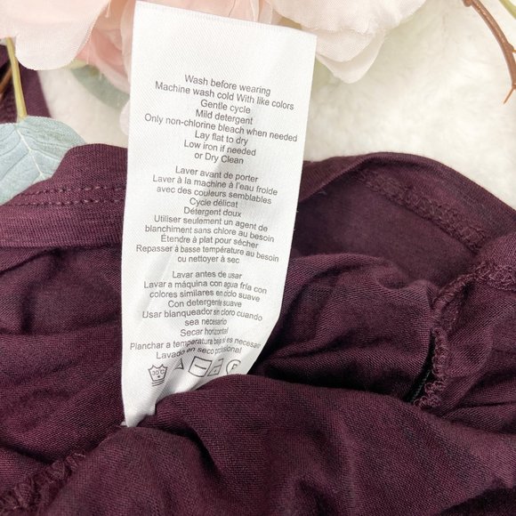 Motherhood Maternity Long Sleeve T-Shirt Purple Large - Picture 7 of 7